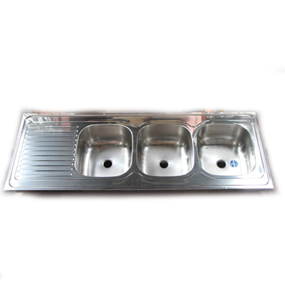 EVIER INOX  160X60 3Bac