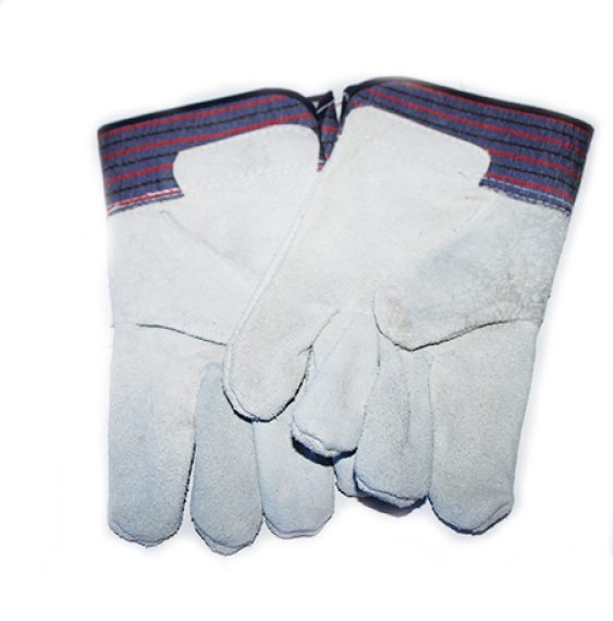 GANT CUIR MANCHE BLEU 