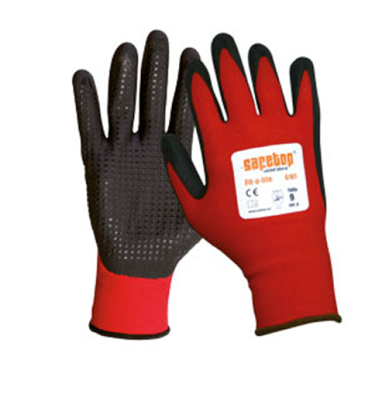 GANT NITRIL ROUGE ET NOIR G101