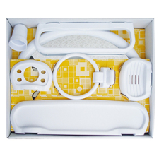 ENSEMBLE DE SALLE DE BAIN 6 PIÈCES BLANC LUXPLAST.