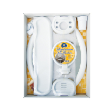 ENSEMBLE DE SALLE DE BAIN BLANC 5 PIÈCES LUXPLAST.