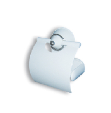 PORTE PAPIER TOILETTE BLANC CHROMÉ LUXPLAST.