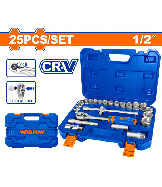 JEU 25 CLE A CLIQUET 1/2" CR-V WST2D25