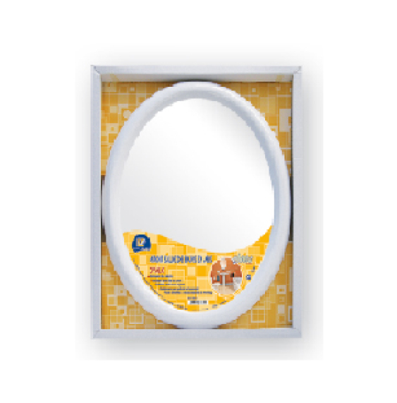 MIROIRE BLANCHE OVALE ABS LUXPLAST