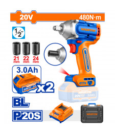 WDF BOULONNEUSE 20V 480N.m + 3AC WCD1B48