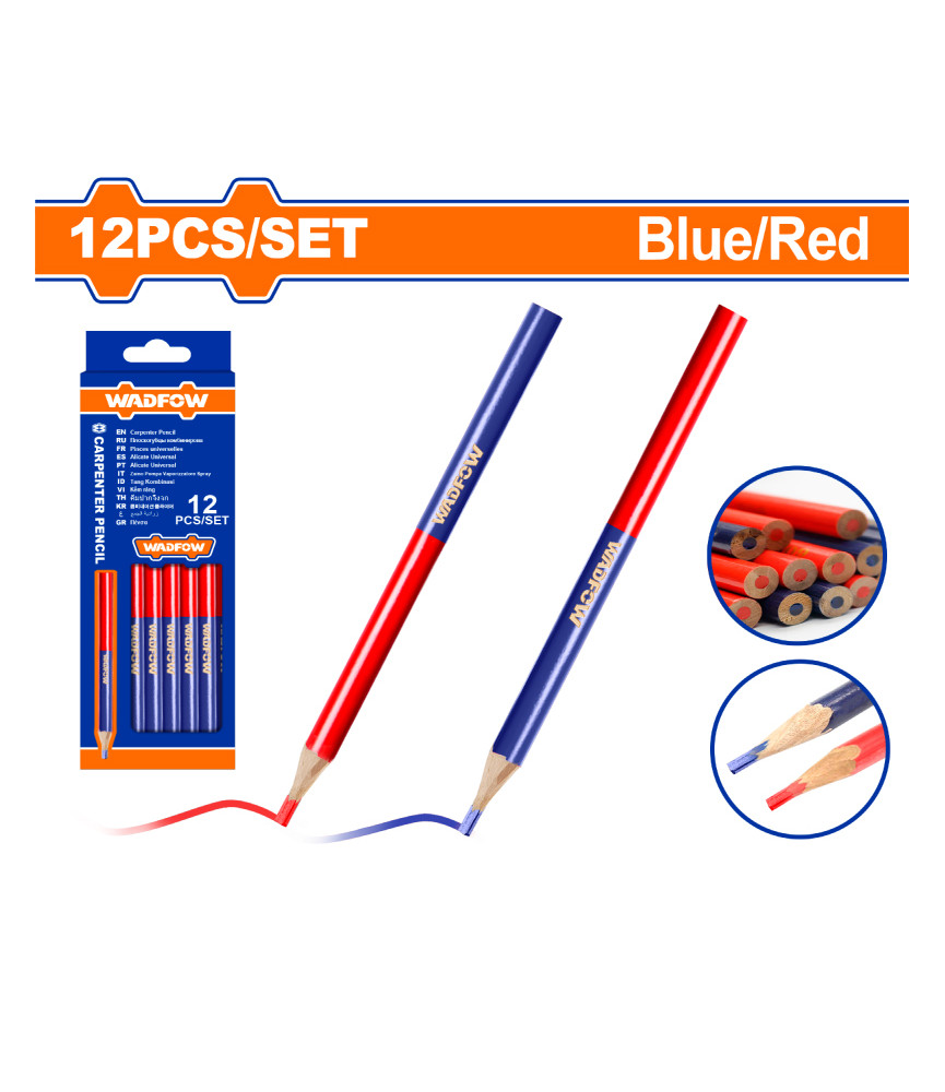 WDF CRAYON ROUGE+BLEU 12 PCS  WMQ2512