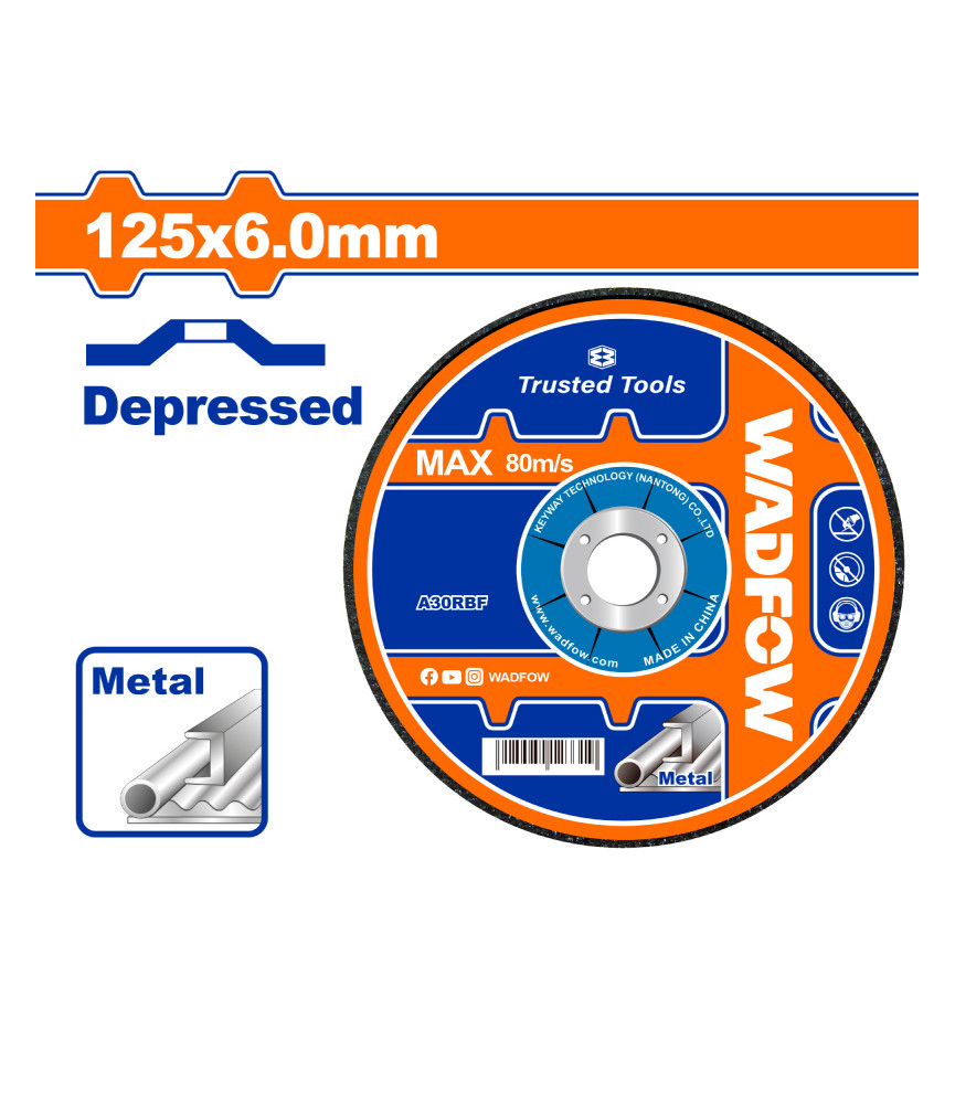 WDF DISQUE EBARB ACIER 125X6 WAC1353