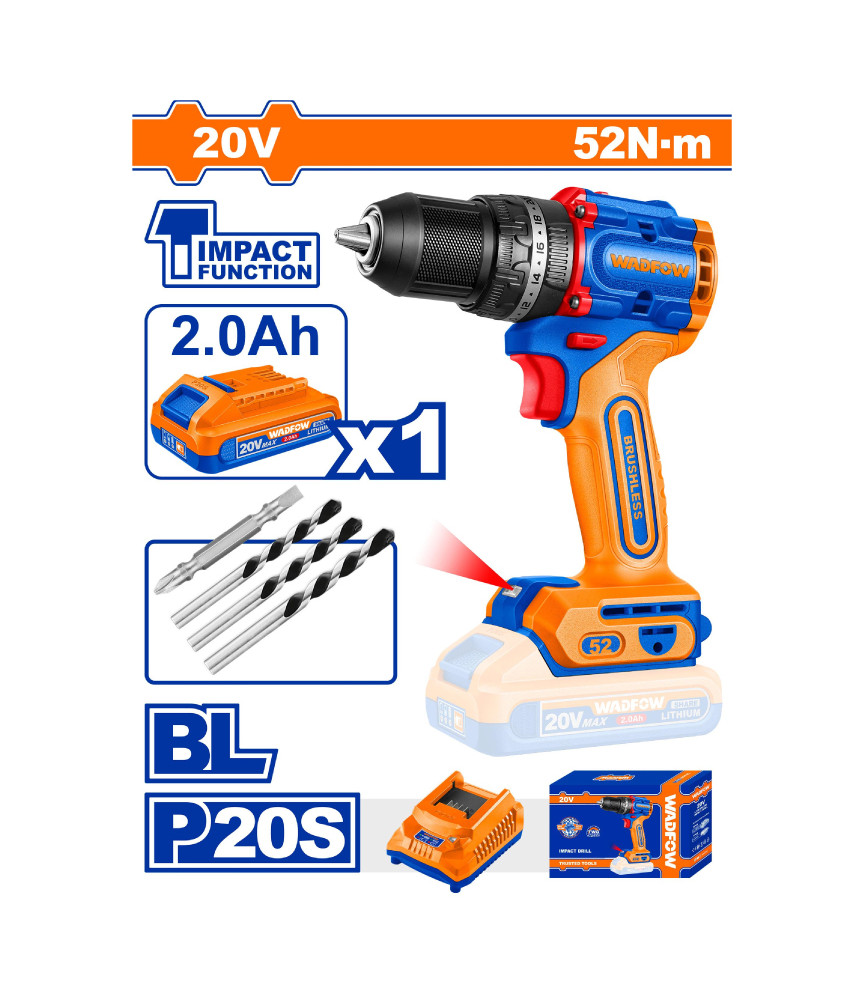 WDF VISSEUSE 20V 52N.m +4ACCESS WCDP5282