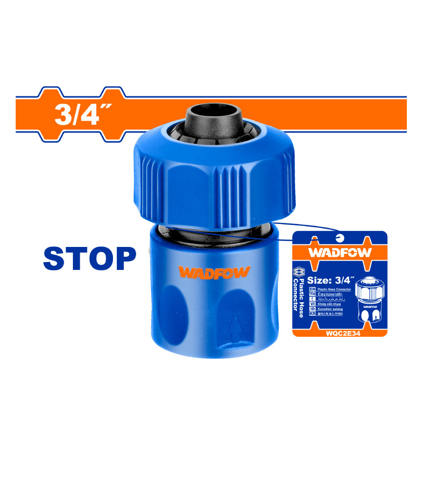 WDF RACCORD AUTOSTOP 3/4" WQC2E34