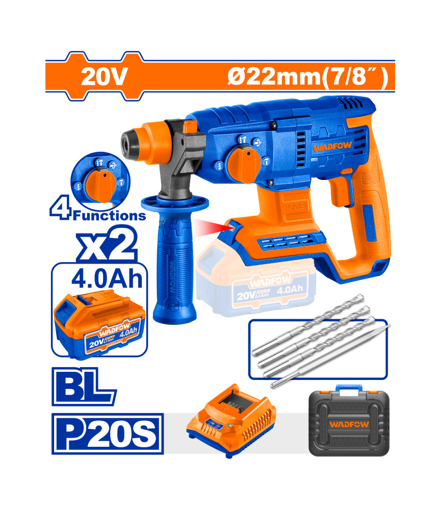 WDF PERFORATEUR 20V 22MM +4 ACC WLM15225