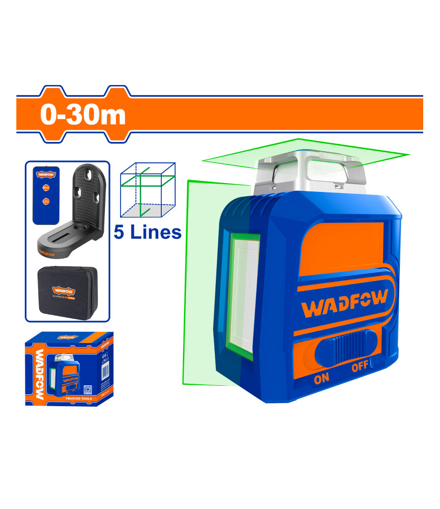 WDF NIVEAU LASER 30M 5 LIGNES WLE2M05