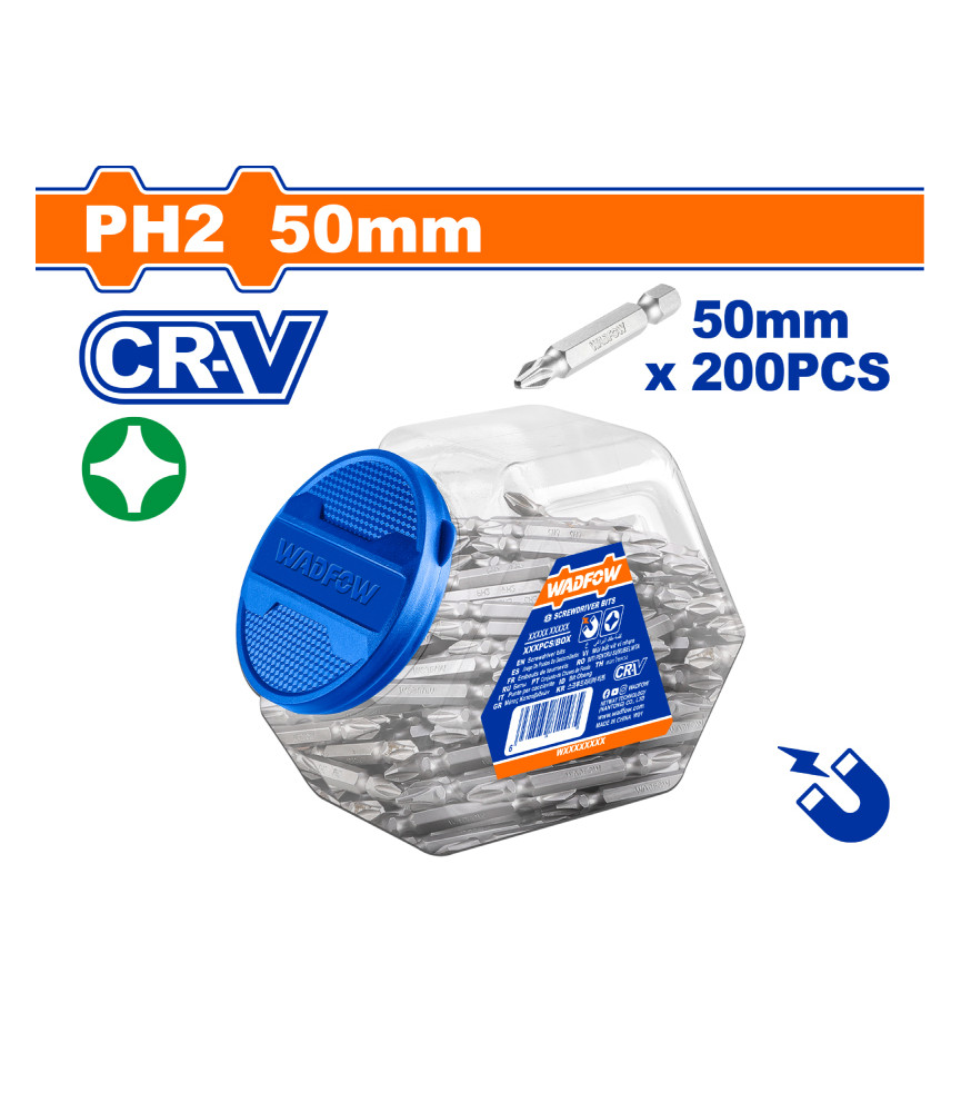 WDF JEU 200 EMBOUT PH2X50 CR-V WSV2KPH25