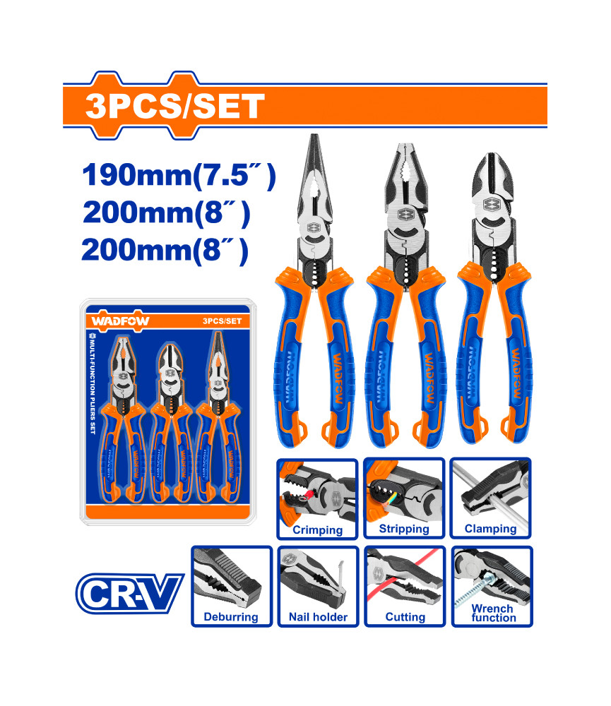 WDF JEU 3 PINCE MULTIFONCTIONS WPS0413