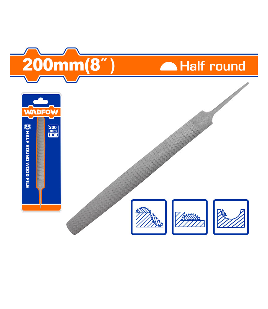 WDF LIME A BOIS 1/2 RONDE 8" WFE2628