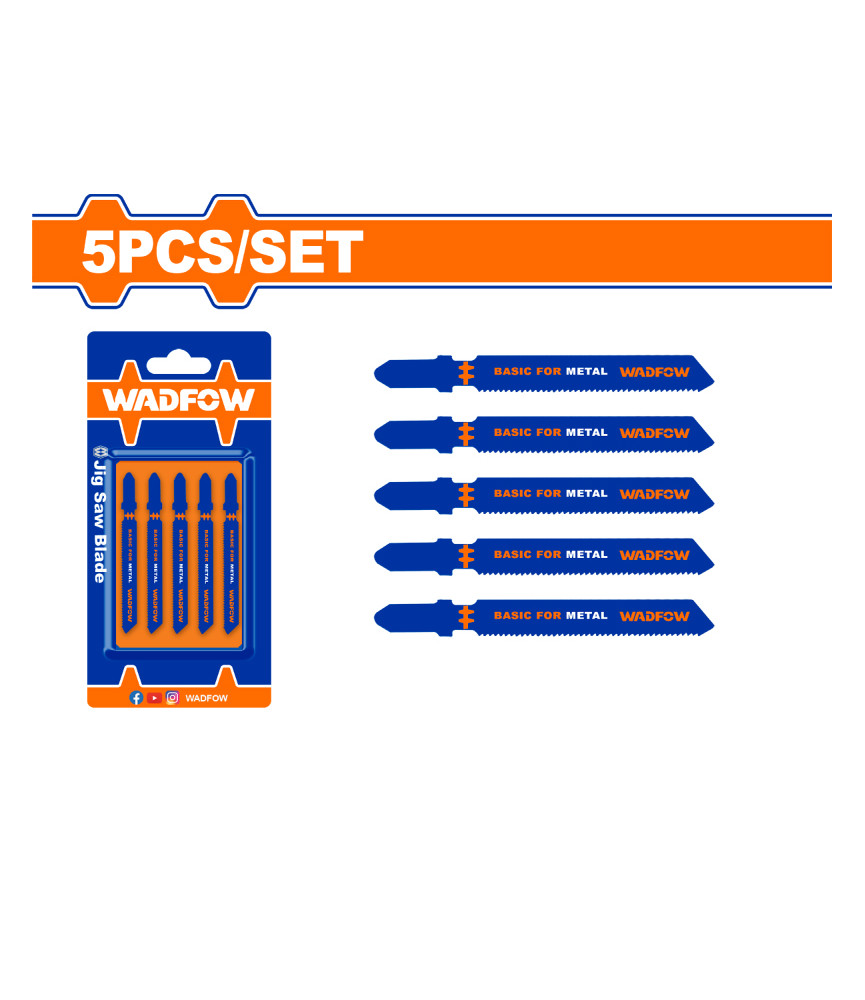 WDF JEU 5 LAME SCIE SAUT METAL WJB118A