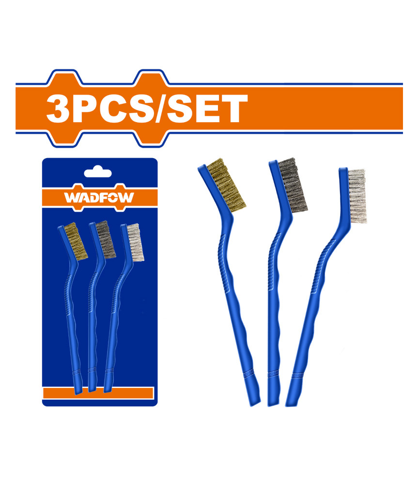WDF JEU 3 BROSSES MTQ A MAIN 7" WBH3607